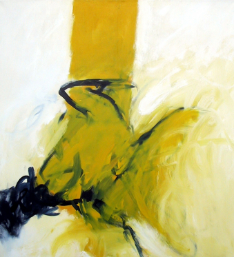 Wer stellt die Fragen / 81x75 cm / Acryl