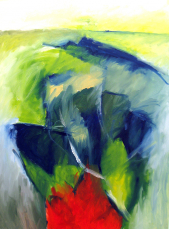 Mitten heraus 120x90 cm / Acrylic / Private property
