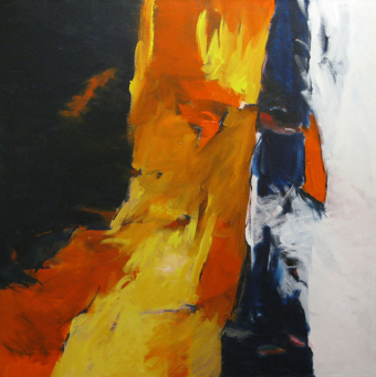 Fliessen 120x120 cm / Acryl / Privatbesitz