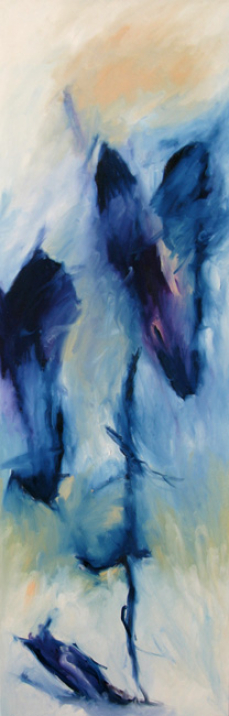 Blaue Komposition 150x50 cm / Acryl / Privatbesitz