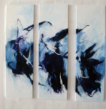 Triptychon 100x30x3 cm / Acryl