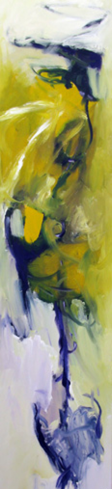 Ringen des Fleisches 150x30 cm / Acryl 