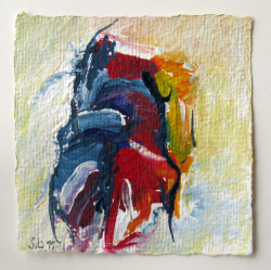 Acryl auf Büttenpapier /10x10 cm 