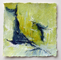 Acryl auf Büttenpapier /10x10 cm 