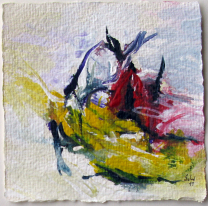Acryl auf Büttenpapier /10x10 cm 