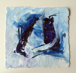 Acryl auf Büttenpapier /15x15 cm  