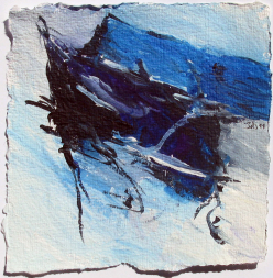 Acryl auf Büttenpapier /15x15 cm 