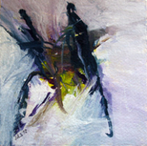 Acrylic on Hand-made paper / 15x15 cm