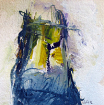 Acryl auf Büttenpapier /15x15 cm  