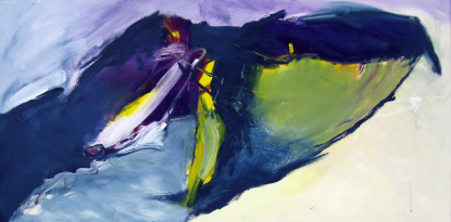 Deep in to the night Inspired by Hiromi  50x100 cm / Acrylique