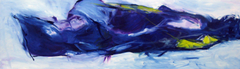 Zur Ruhe kommen 30x100 cm / Oel