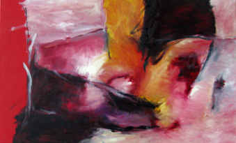 On The Run Inspired by Pink Floyd The Dark Side Of The Moon / 50x81 cm / Oel 