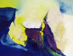 Eclipse Inspired by Pink Floyd The Division Bell / 60x80 cm / Oel
