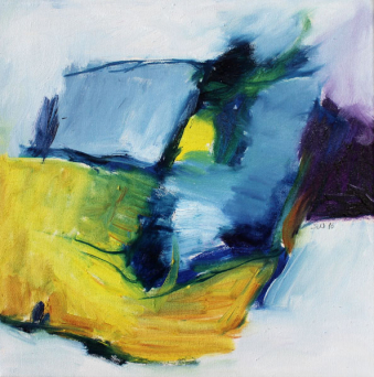 Beyond and before von Yes / 30x30 cm / Oel 