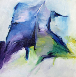 Yesterday and Today von Yes / 30x30 cm / Oel