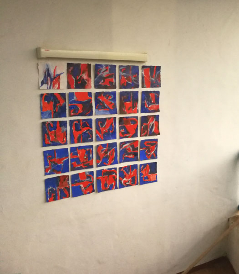 Da Pacem / Inspiriert durch Arvo Pärt / 25x15x15 cm / Oel auf Bütten