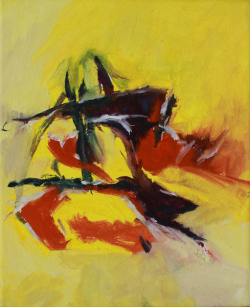 Silentium 1 / Inspiriert durch Arvo Pärt / 26x21 cm / Oel 