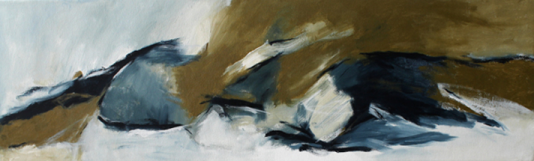 Inspiriert von Miles Davis / Miles runs the Vodoo down / Bitch Breaths / 30x100 cm / Acryl
