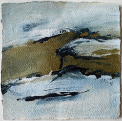 Inspiriert von Susanne Abbuehll / Where Flamingos fly / 15x15 cm / Acryl