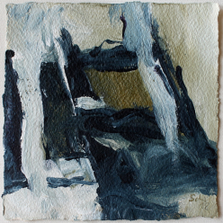 Inspiriert von Susanne Abbuehl / In the dark Pine Wood / 15x15 cm / Acryl