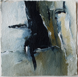 Inspiriert von Susanne Abbuehl / The Twilight turns from Amethyst / 15x15 cm / Acryl