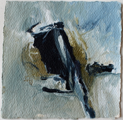 Inspiriert von Susanne Abbuehl / Bright cap and Streamers / 15x15 cm / Acryl