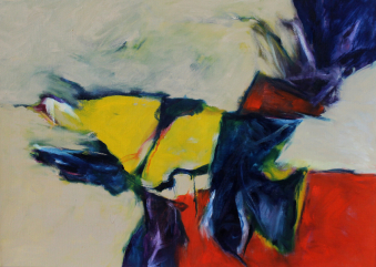 Was sich entwickelt / 95x81 cm / Oel