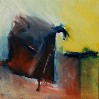 was schimmert / 40x40cm / Oel