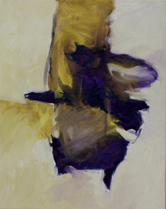 was von oben kommt / 50x40 cm / Oel
