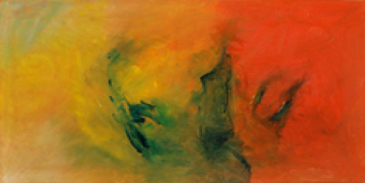 was erscheint / 50x100cm / Oel