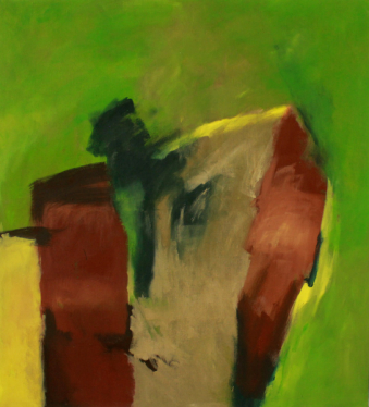 Goldenes Miteinander / 155x140 cm / Acryl und Pigmente