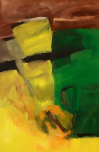 Flachsfelder / 200x130 cm / Acryl und Pigmente
