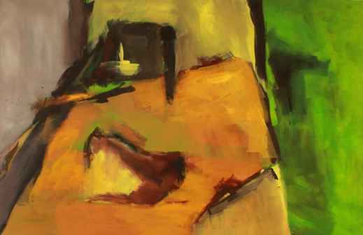 Bergluft / 130x200 cm / Acryl und Pigmente