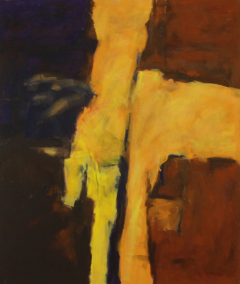 Hereinbrechen / 200x170 cm / Acryl und Pigmente