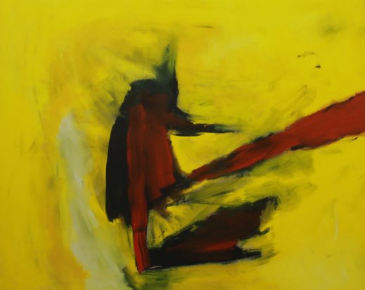 Eindringling / 160x200 cm / Acryl und Pigmente