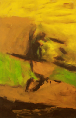 Ausschreiten / 200x130 cm / Acryl und Pigmente