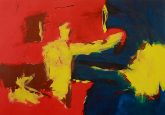Wegweiser / 140x200 cm / Acryl und Pigmente