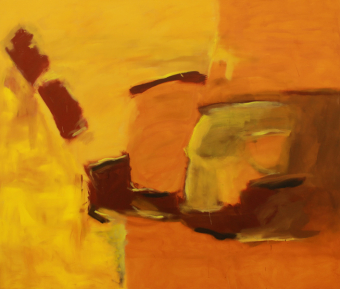 Mittagsglut / 240x280 cm / Acryl und Pigmente