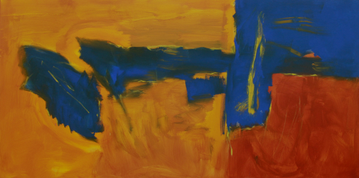 Näherkommen / 100x200 cm / Acryl und Pigmente