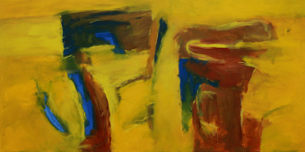 Tiefgang / 100x200 cm / Acryl und Pigmente