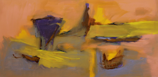 Traumweg / 100x200 cm / Acryl und Pigmente