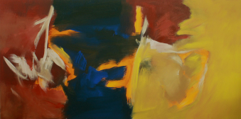 Überraschung / 100x200 cm / Acryl und Pigmente