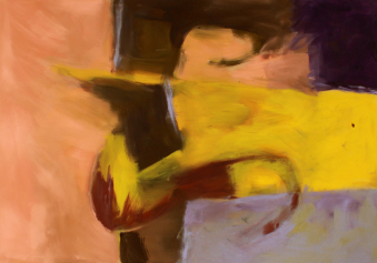 Der Abendröte hingegeben / 140x200 cm / Acryl und Pigmente