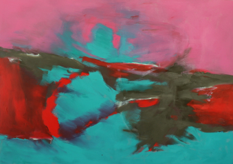 Dämmerung / 140x200 cm / Acryl und Pigmente auf Leinwand 
