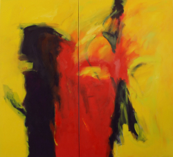 Dyptychon Energie für's Leben / 200x220 cm / Acryl und Pigmente