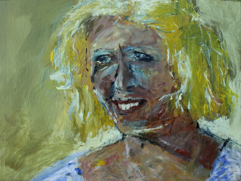 Portrait / 30x40 cm / Acryl und Pigmente