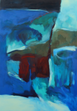 Hommage au Bleu / 200x140 cm / Acryl und Pigmente