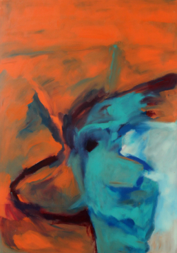 Blue Face / 200x140 cm / Acryl und Pigmente