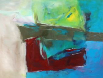 Moonchild / Inspiriert durch King Crimsen / 150x200 cm / Acryl und Pigmente