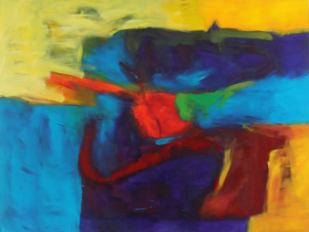 Epitath / Inspiriert durch King Crimsen / 150x200 cm / Acryl und Pigmente